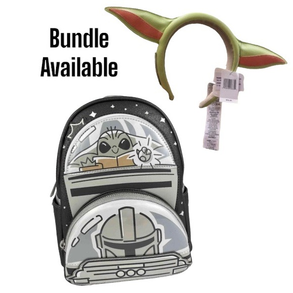 🆕 LOUNGEFLY 2024 Mandalorian Grogu Mini Backpack Glow in The Dark - Picture 9 of 10